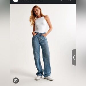 Abercrombie high loose jeans